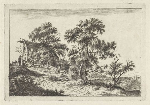 House on a path on a hill