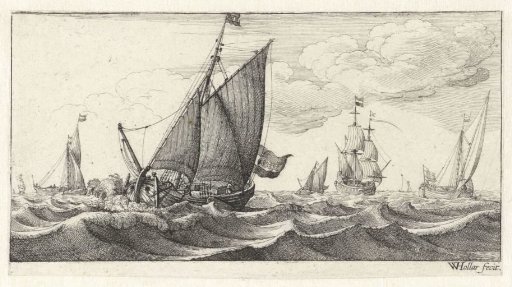 Seaview with sailing ships