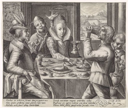 Afternoon: A couple at the meal