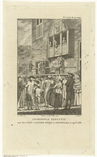 Burning of the Post of the Lower Rhine on the Scaffold in Front of the Town Hall in Arnhem on 22 April 1786