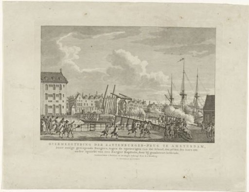 Capture of the Kattenburger Bridge in Amsterdam on May 30, 1787