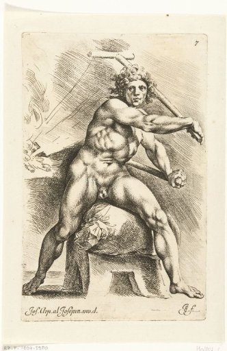 Nude Man Working on a Bellows