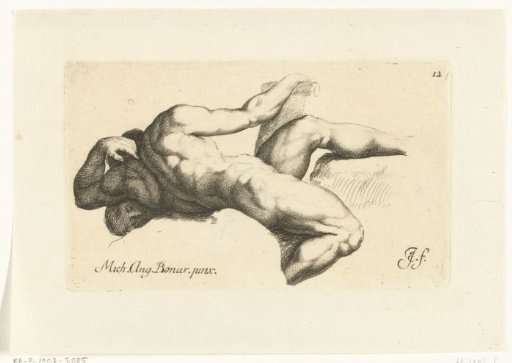 Nude Man Lying on His Left Side