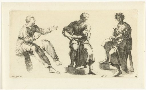 Three seated men