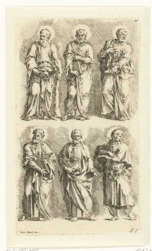 Six standing apostles (?)