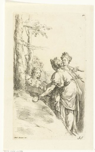 Musicians in a landscape