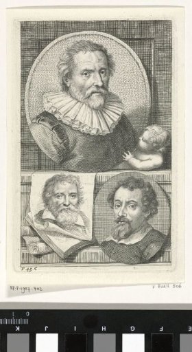 Portraits of Abraham Bloemaert, Adam Elsheimer and Adam van Noort