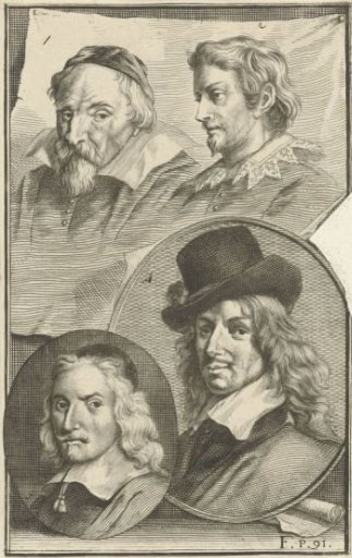 Portraits of Frans Hals, Wenzel Coebergher, Lucas van Uden and Wybrand de Geest