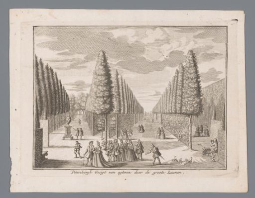 View of the avenues in the garden of House Petersburg