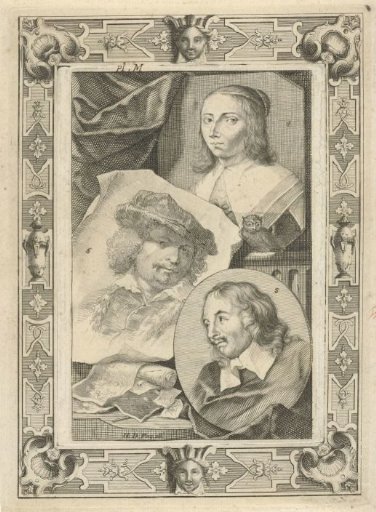 Portraits of Anna Maria van Schurman, Jacob Adriaensz. Backer and Rembrandt Harmensz. van Rijn