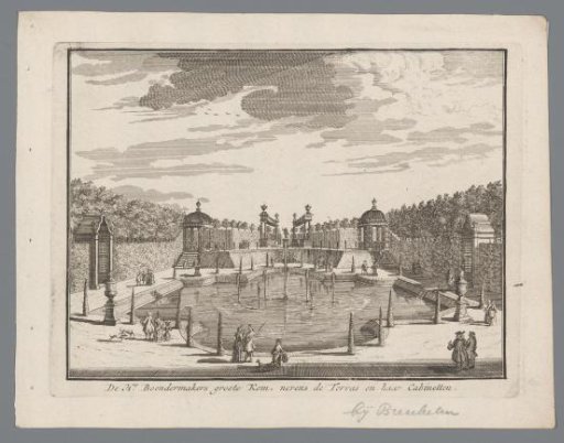 View of the garden of the country estate of Mr. Boendermaker near Breukelen