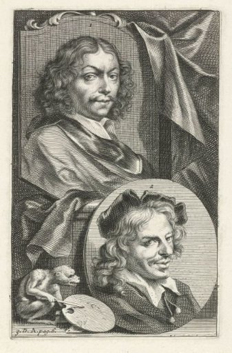 Portraits of Frans van Mieris and Jan Havicksz. Steen