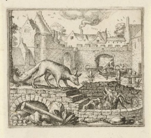 Fable of the fox and the goat