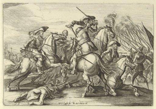 Five Riders in Combat