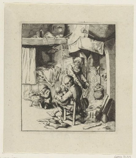 Father with a Child on his Lap in an Interior