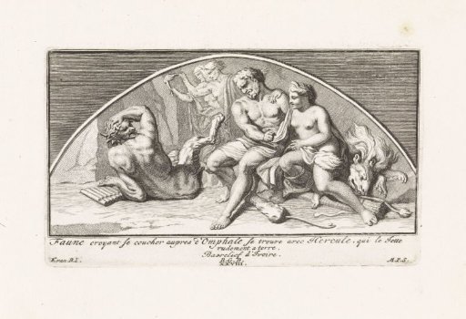 Bas-relief with Hercules and Omphale