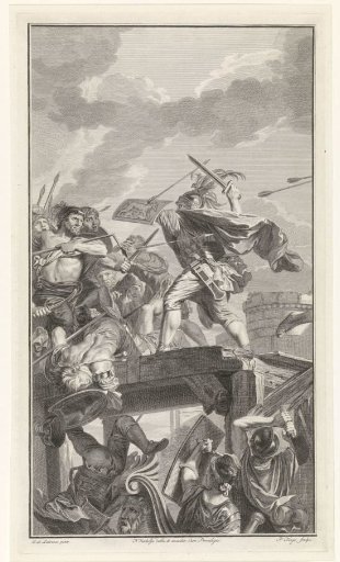 Horatius Cocles Defends Himself on the Bridge