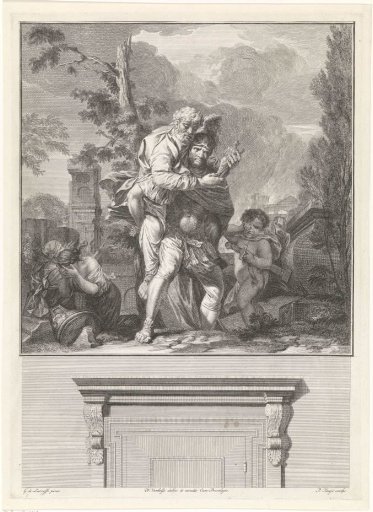 Aeneas Saves His Father from Burning Troy