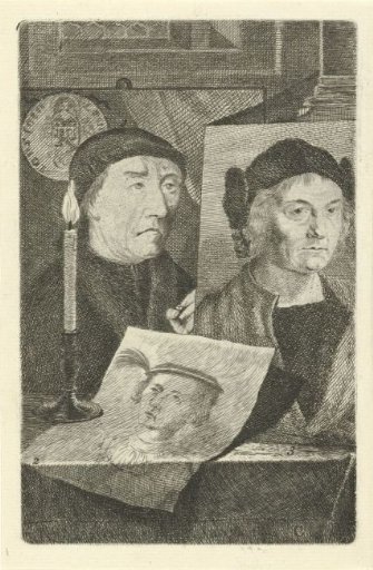Portraits of Laurens Jansz. Coster, Hugo van der Goes and Albrecht Dürer