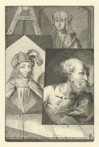 Portraits of Israhel van Meckenem, Martin Schongauer and Jan van Hemessen