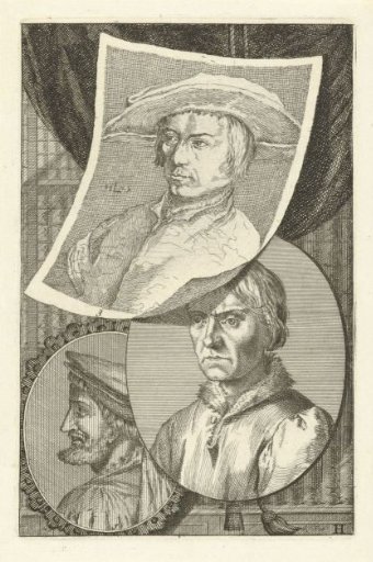 Portraits of Cornelis Engebrechtsz., Bernard van Orley and Lucas van Leyden