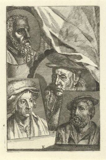 Portraits of Jan van Amstel, Joachim Patinir, Lambert Lombard and Jan van Scorel