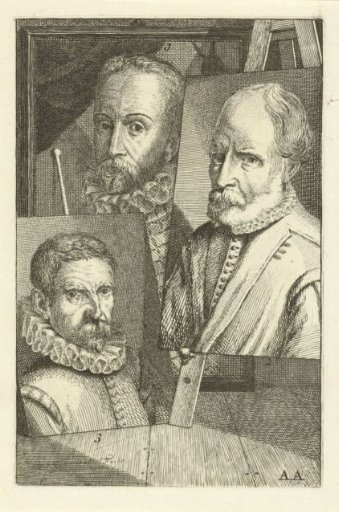 Portraits of Frans Pourbus, Pieter Pieterszen and Arnold Mytens