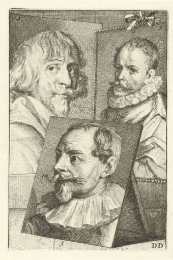 Portraits of Hendrik van Steenwijck, Jacob de Gheyn and Sebastiaan Vranx
