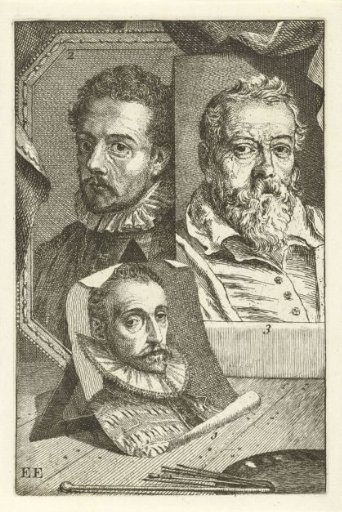Portraits of Joris Hoefnagel, Frans Francken and Hieronymus Francken