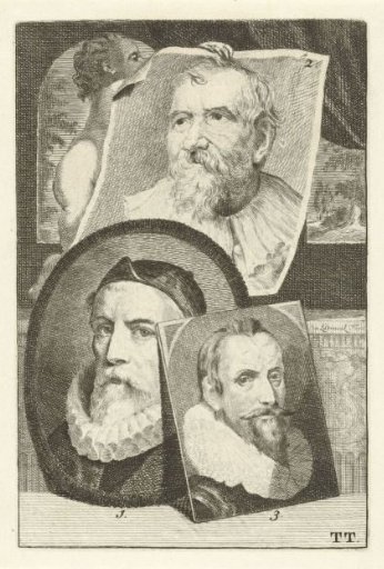 Portraits of Otto van Veen, Adam van Noort and Marcus Gheeraerts II