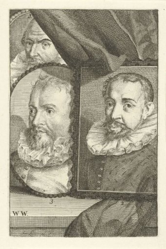 Portraits of Frans Badens, Adriaen de Vries and Jan Antonisz. van Ravesteyn