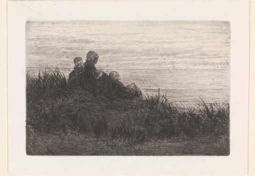 Dune Landscape with Mother and Children