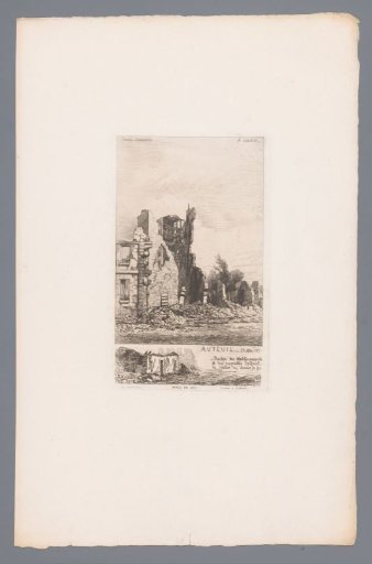 View of ruins in Auteuil