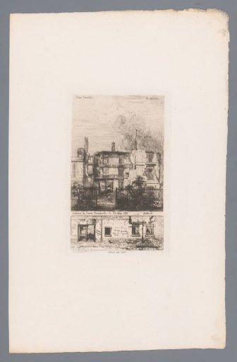 Ruins of houses including the house of Pierre Bonaparte