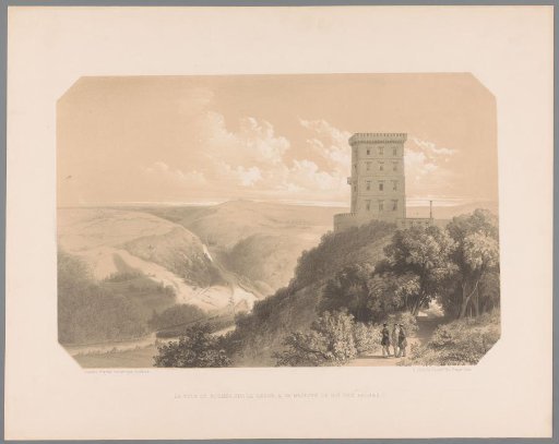 Hilly Landscape with Tower on the River Lesse