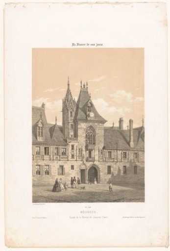 View of the facade of the Palais Jacques-Coeur in Bourges