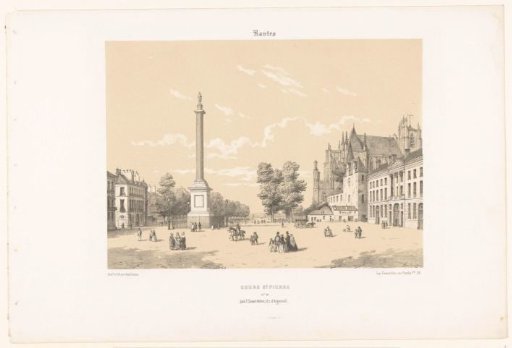 View of the Place Maréchal-Foch and the Cours Saint-Pierre in Nantes