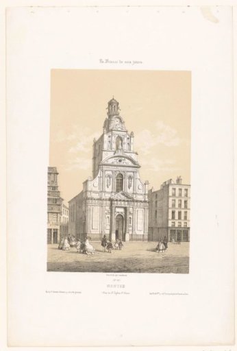 View of the church Sainte-Croix in Nantes