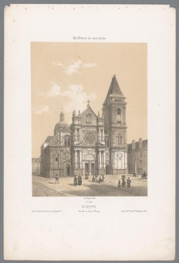 View of the Church of Saint-Rémy in Dieppe