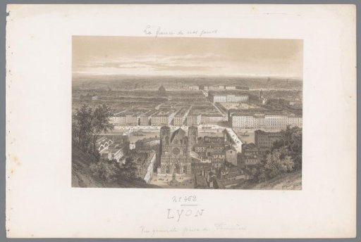 View of Lyon and the Cathedral from Fourvière