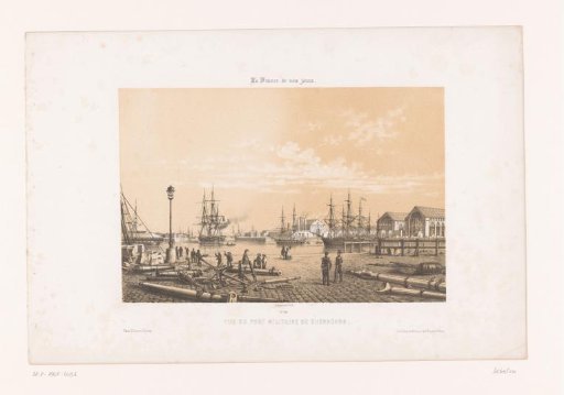 View of the Naval Station near the Harbour of Cherbourg