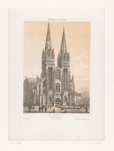 View of the Cathedral Saint-Corentin at Quimper