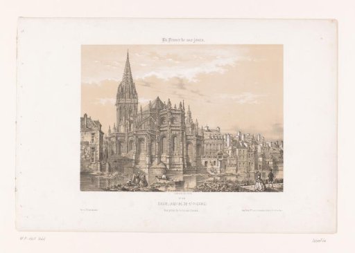 View of the apse of the St. Peter's Church in Caen