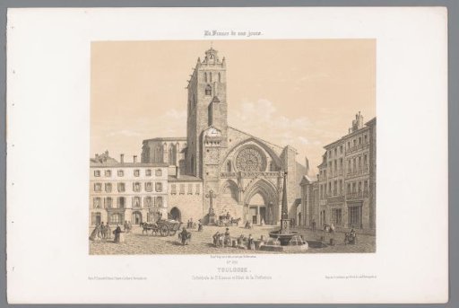 View of the Saint-Etienne Cathedral in Toulouse