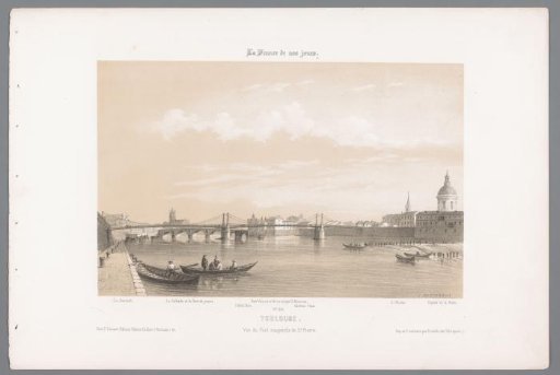 View of the Saint-Peter's Bridge in Toulouse