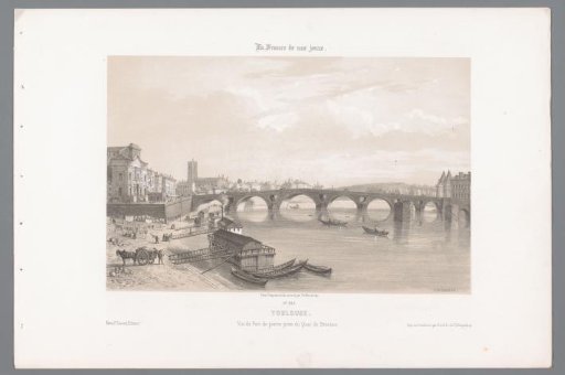View of the Pont Neuf in Toulouse