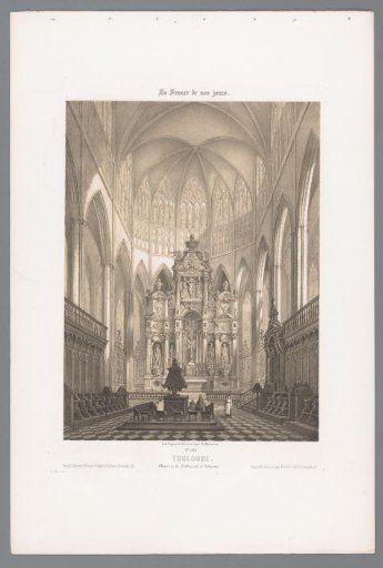 View of the choir of the Saint-Etienne Cathedral in Toulouse