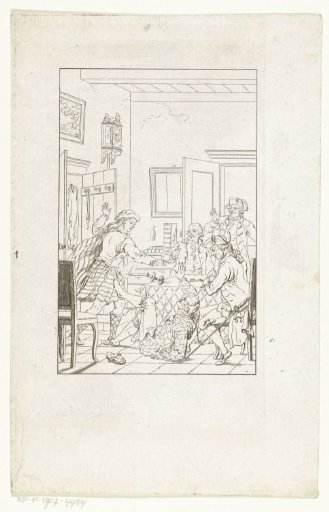Interior with tailor Balthazar Knoopius and a visitor