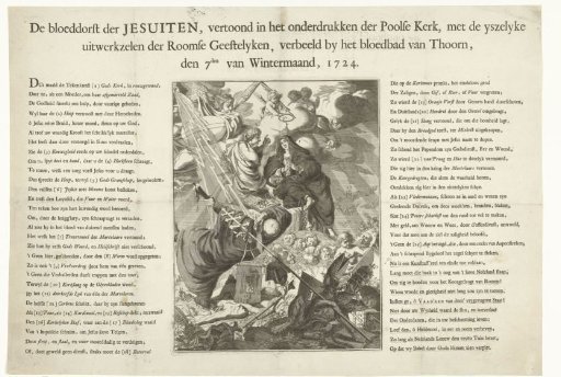 Allegorical representation of the massacre of Thorn, 1724