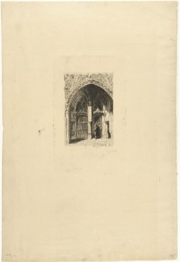 Church Interior with an Old Man